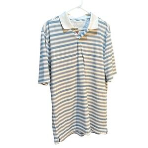 Bobby Jones X-420 Mens Polo Shirt‎ Size M Striped Golf Casual Short Sleeve